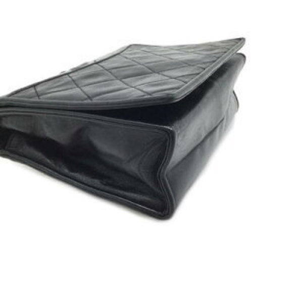 CHANEL Matelasse Chain Shoulder Bag Leather Black x - Picture 5 of 16